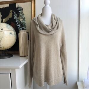 Joie Mildred Sequin Beige Cowl Neck Sweater